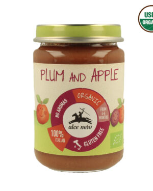 Organic plum and apple puree Baby Food Alce Nero 4,9 oz – NO HEAVY METALS