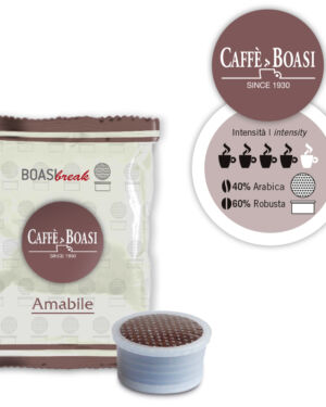 Amabile – 40% Arabica 60% Robusta – Capsules compatible with Lavazza® Espresso Point® 100 pz – Caffè Boasi