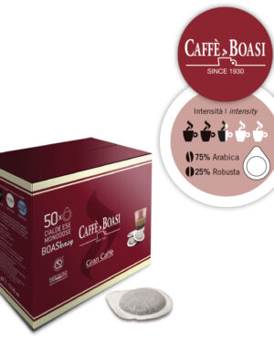 Gran Caffè – Arabica e Robusta  – Coffee pods (44 mm E.S.E. pods) 50 pz.- Caffè Boasi